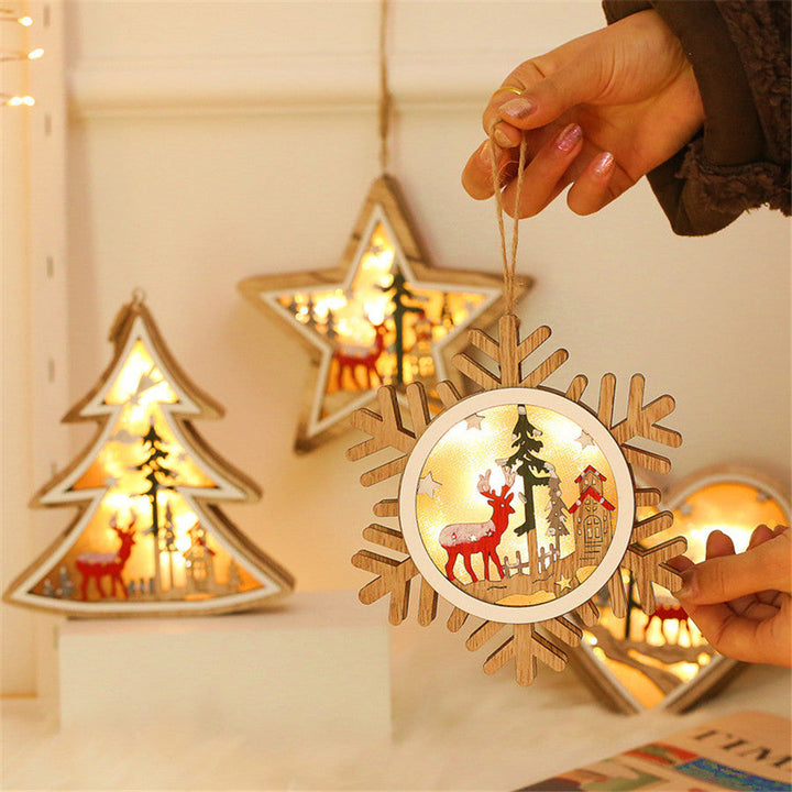 Wooden Christmas Night Light for Cozy Holiday Glow