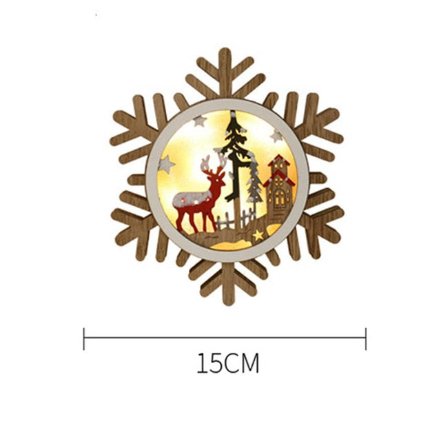 Wooden Christmas Night Light for Cozy Holiday Glow