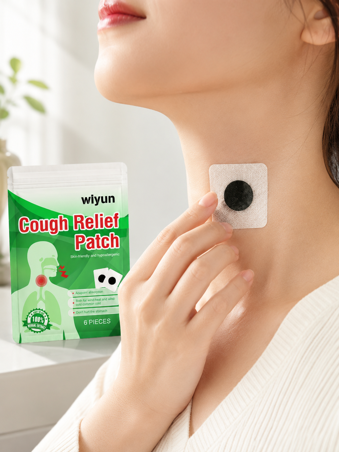 Throat Soothing Patch – Herbal Cough Relief for Dry, Itchy