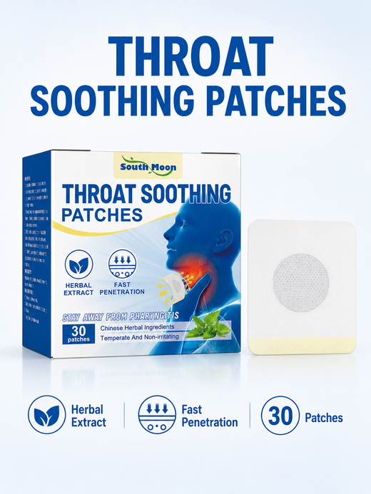 Throat Soothing Patches — Herbal Sore Throat Relief (30 Pack)