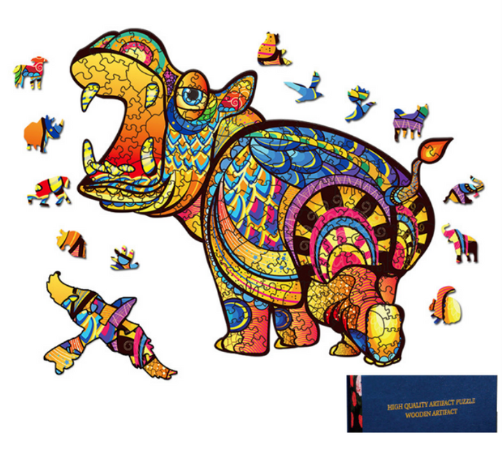 Wooden 3D Animal Puzzle for Screen-Free Creativity