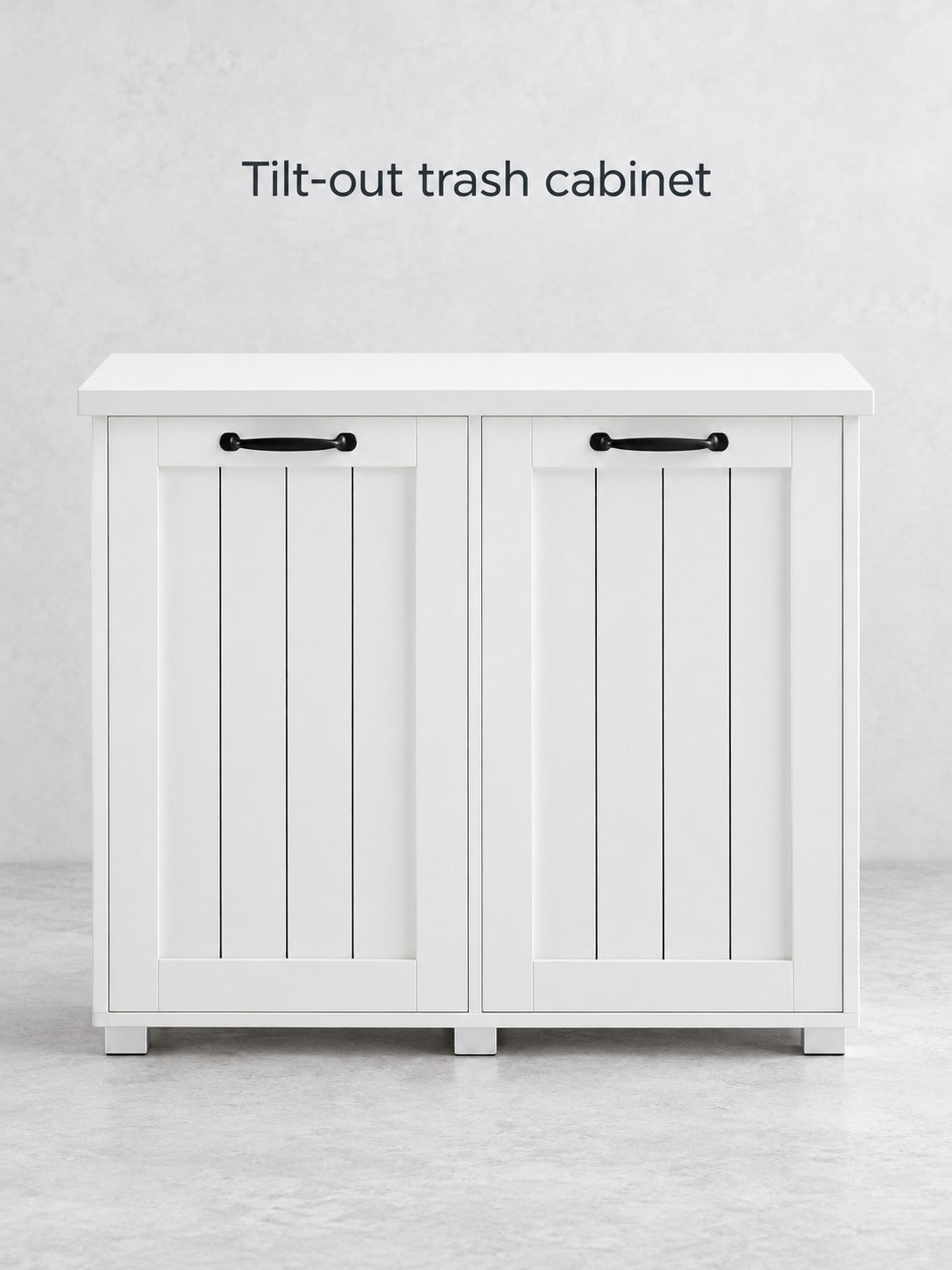 Tilt-Out Kitchen Trash Cabinet With Laundry Sorting