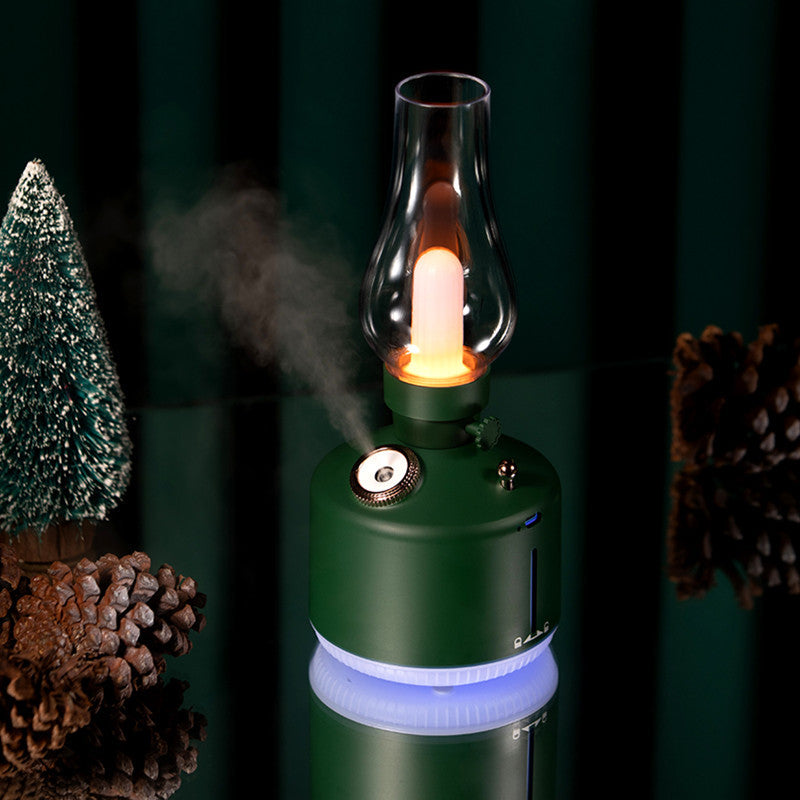 Flame Lantern Humidifier with Glowing LED Night Light