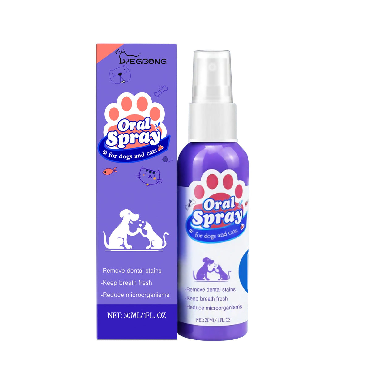 Pet Oral Care Spray for Fresh Breath & Cleaner Teeth