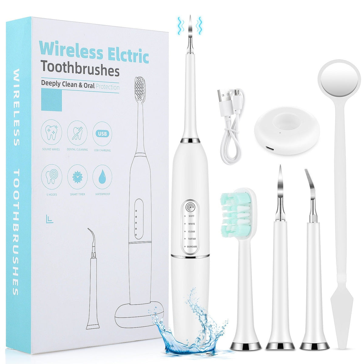 Electric Tooth Scaler Kit: Remove Tartar & Plaque at Home