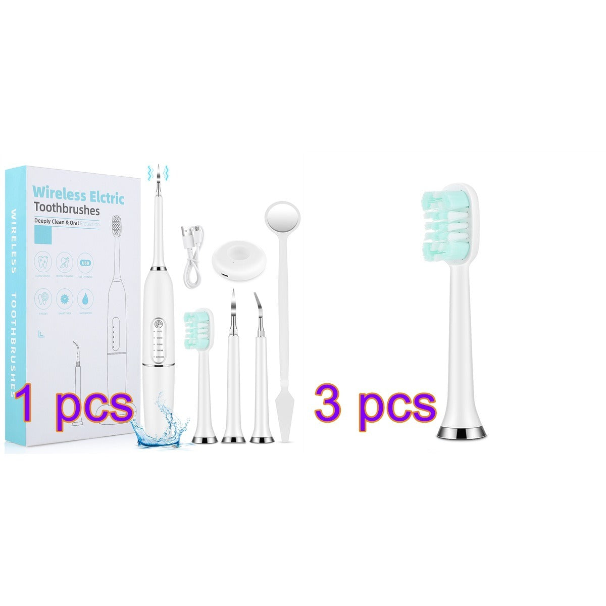 Electric Tooth Scaler Kit: Remove Tartar & Plaque at Home