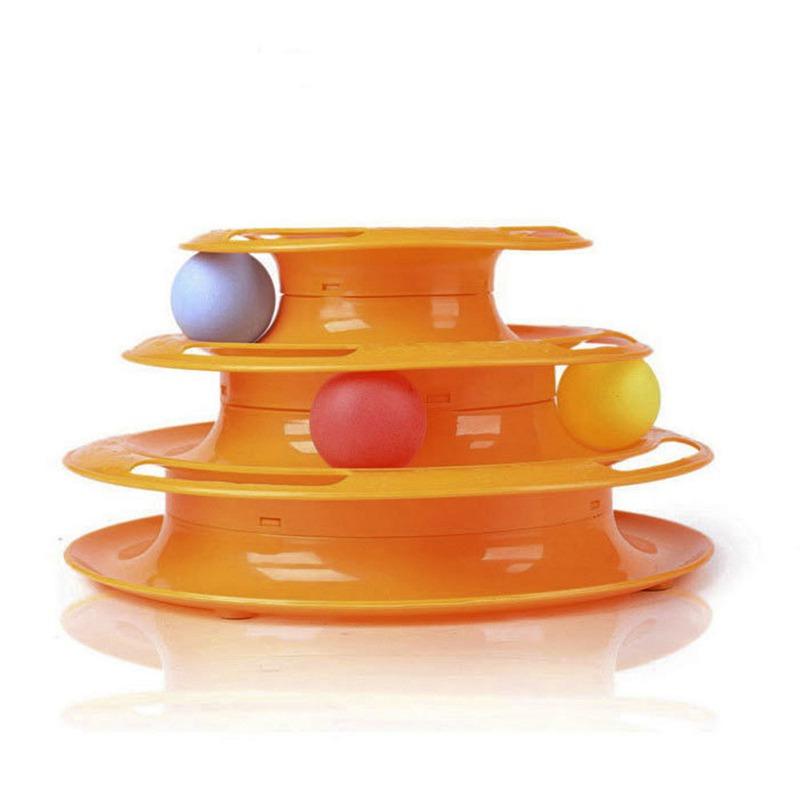 3-Tier Interactive Cat Ball Track Toy for Indoor Cats