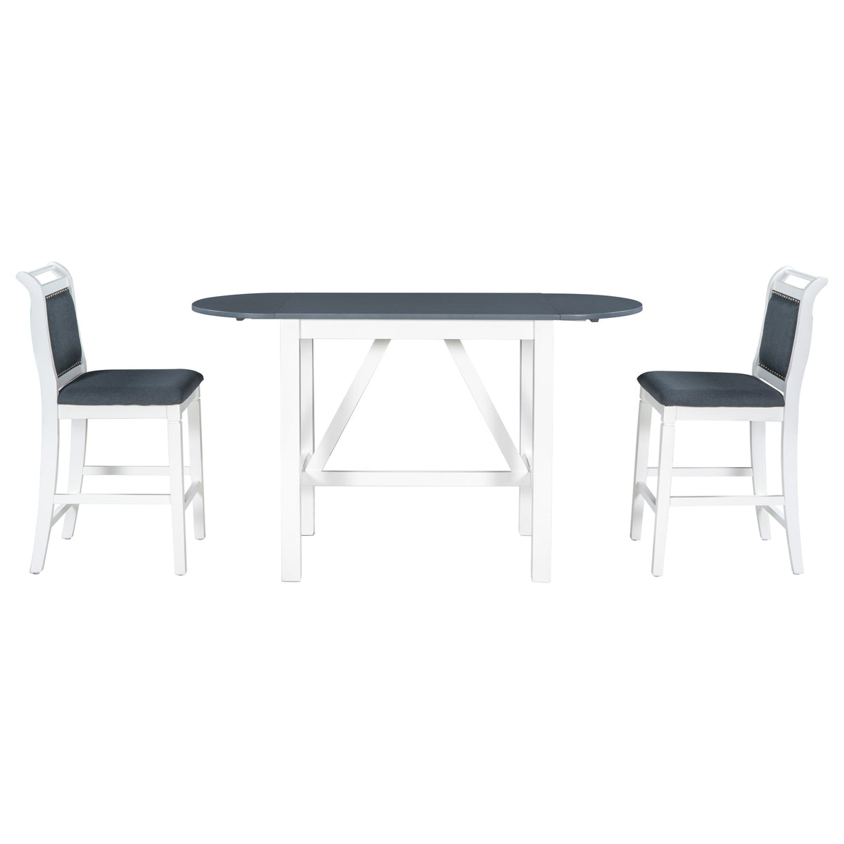 Counter Height Drop Leaf Dining Table Set for Small Spaces