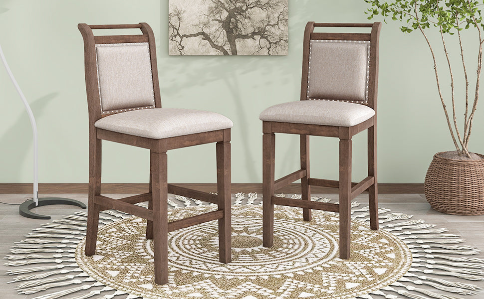 Counter Height Drop Leaf Dining Table Set for Small Spaces