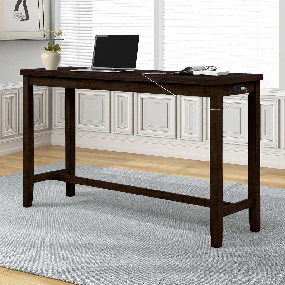 Counter Height Dining Set with Built-In Charging Outlets