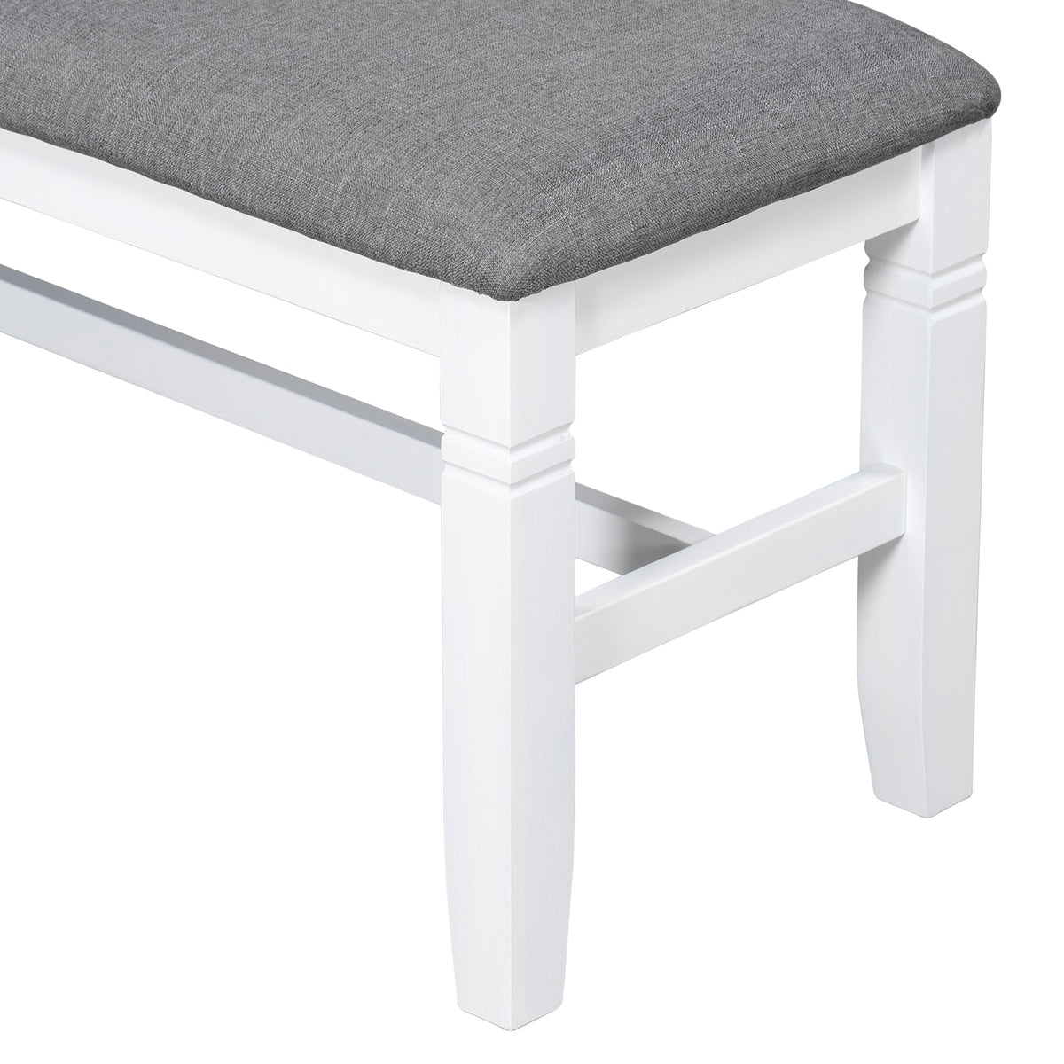 Farmhouse 6-Piece Dining Table Set with Bench and 4 Chairs