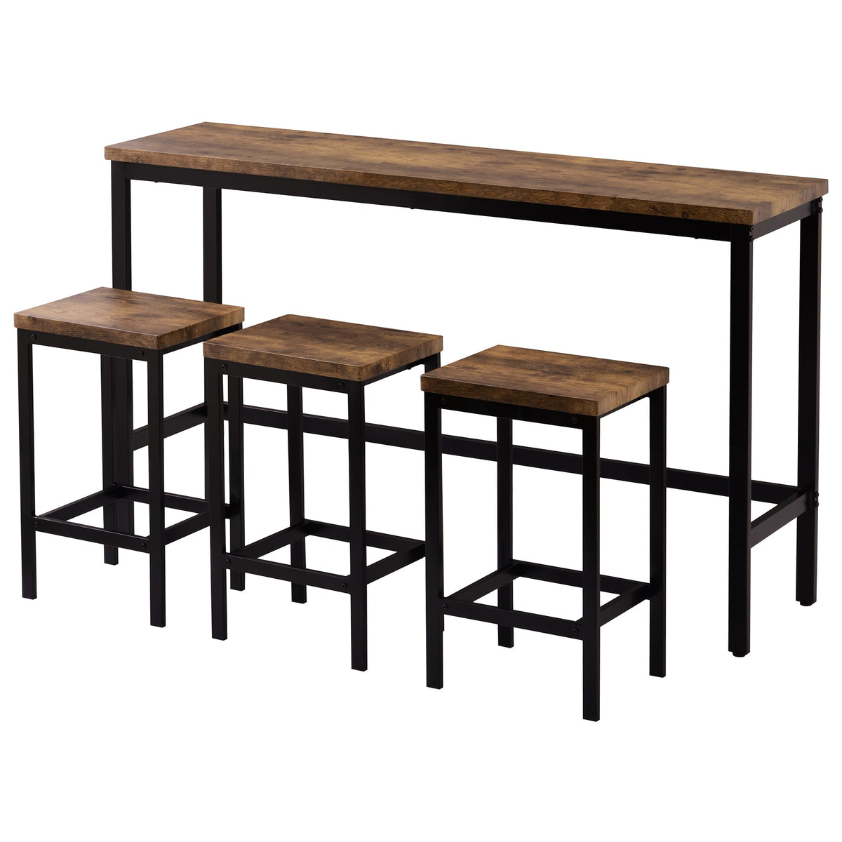 Counter Height Dining Set with 3 Stools for Small Spaces