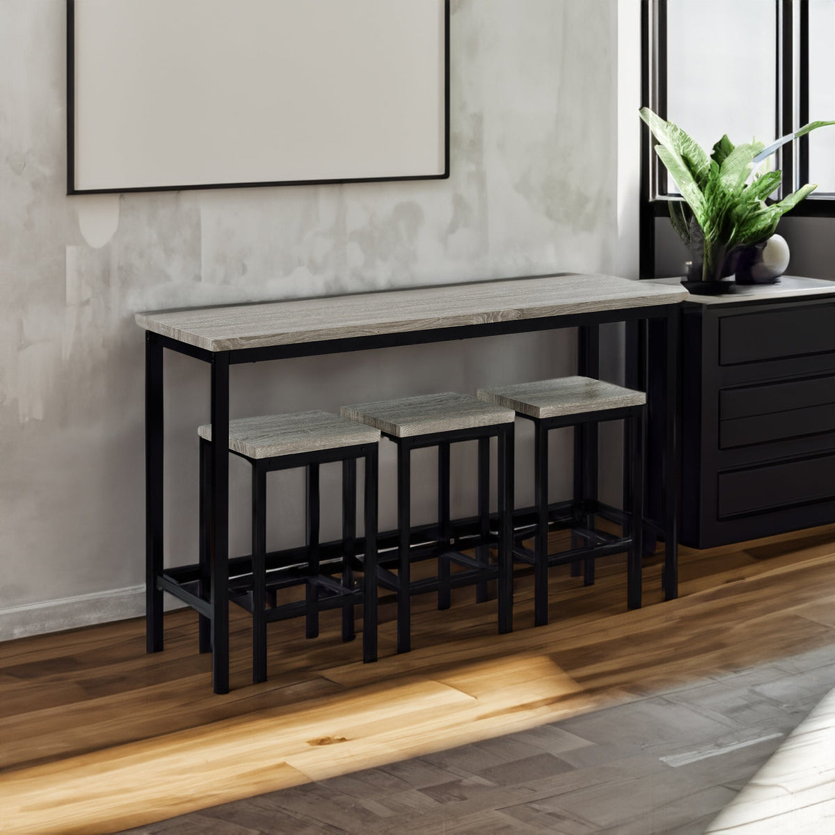 Counter Height Dining Set with 3 Stools for Small Spaces