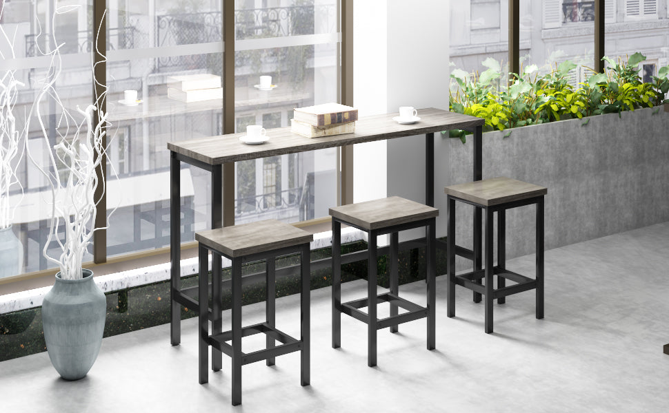 Counter Height Dining Set with 3 Stools for Small Spaces