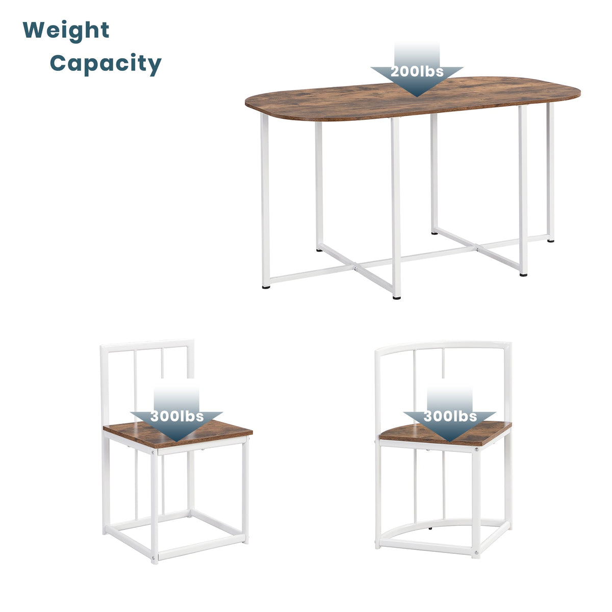 Compact 7-Piece Dining Table Set for 6 Small Spaces