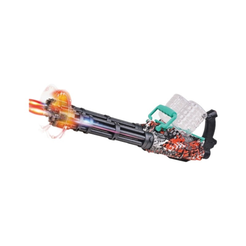 Gel Blaster Toy With Rotating Barrels & Flame Lights