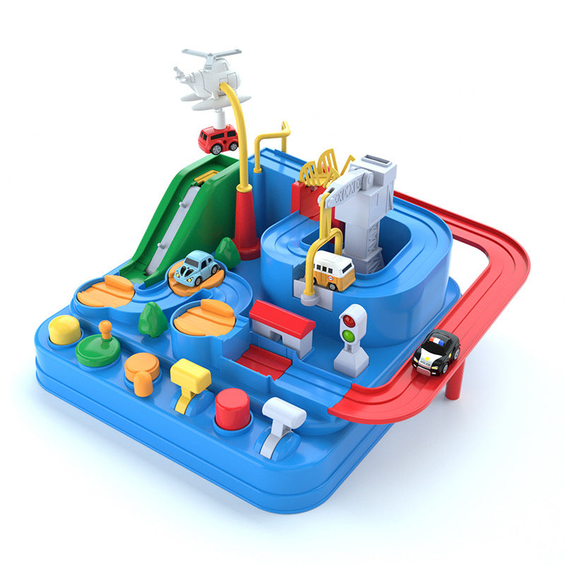 Car Adventure Track Toy, 9-Level Battery-Free Play