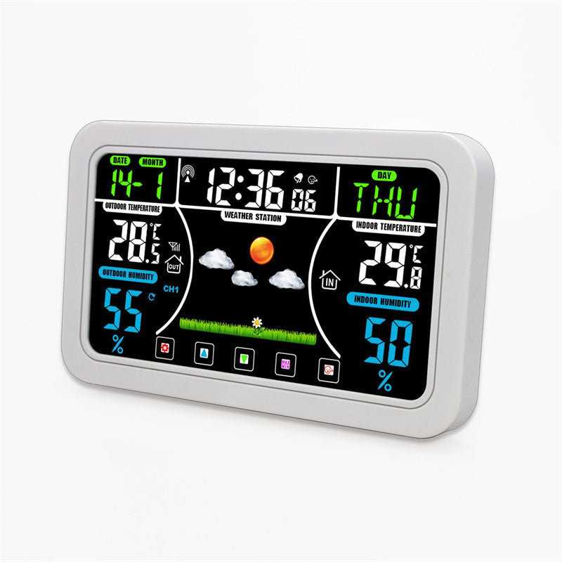 Wireless Weather Station Clock With Vivid Color Screen