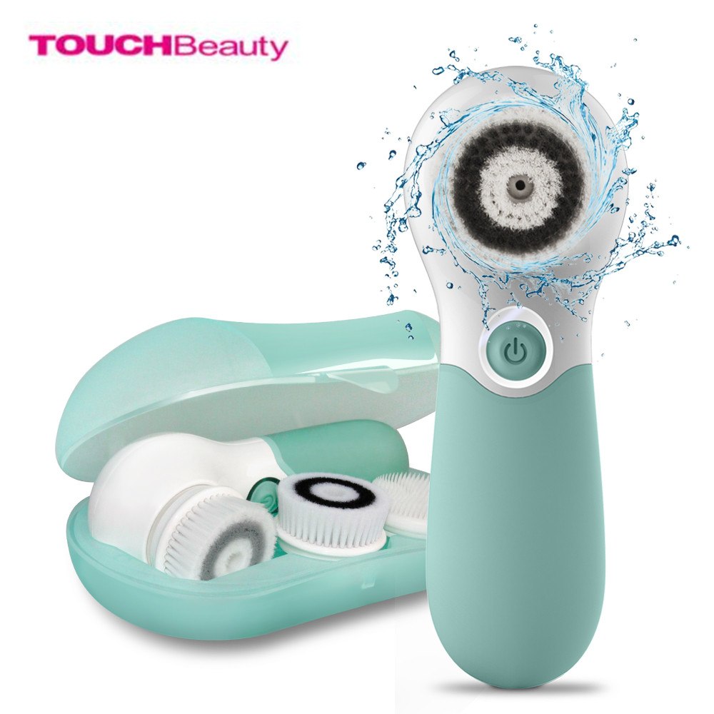 Waterproof Facial Cleansing Spin Brush Set with 3 Heads