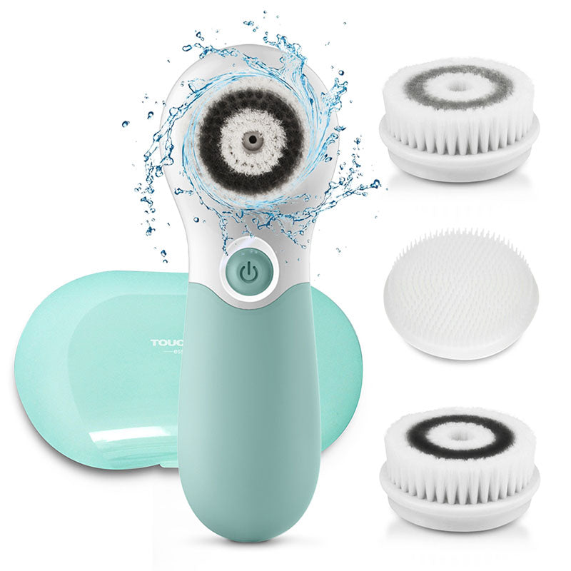 Waterproof Facial Cleansing Spin Brush Set with 3 Heads