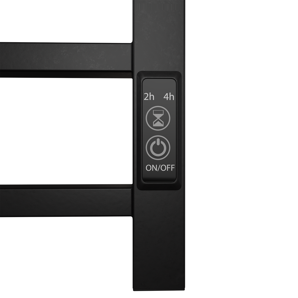 Electric Towel Warmer with Timer, Matte Black 6-Bar