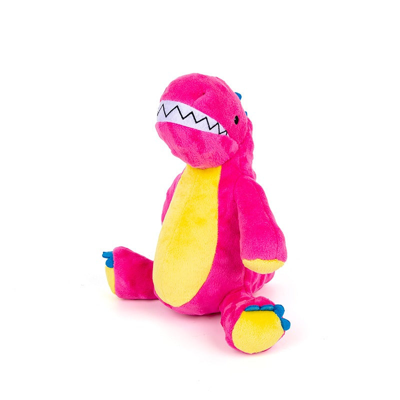Interactive Dog Toy: Squeaky Dinosaur for Dental Play