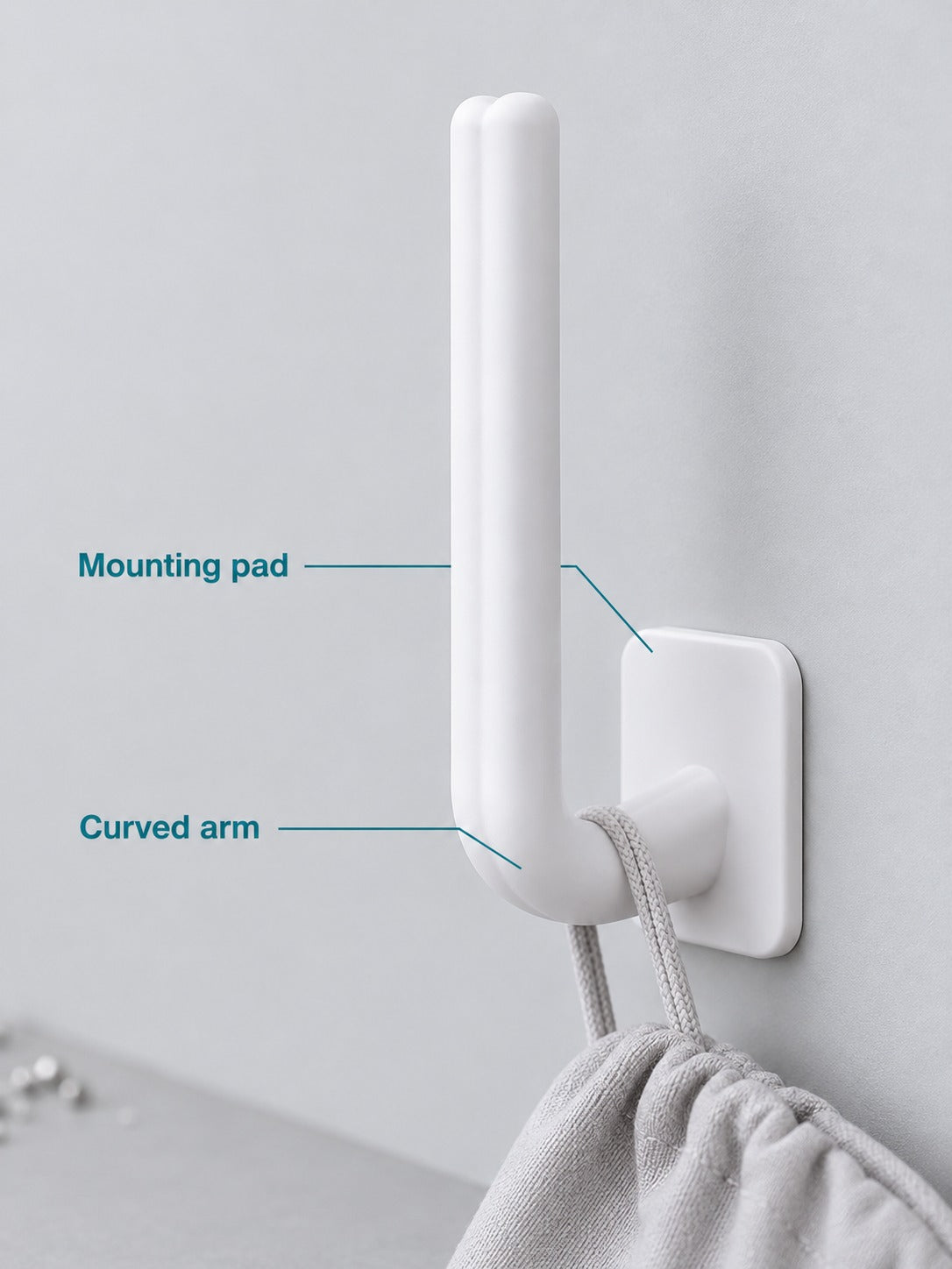 Traceless Wall Hooks for Dorm Hair Accessories