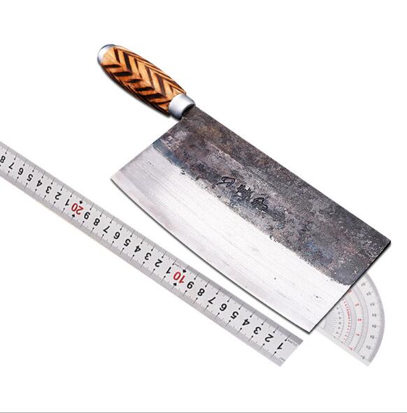 Hand-Forged High Carbon Steel Cleaver Knife, Wood Handle