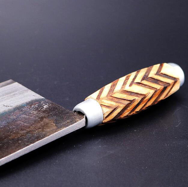 Hand-Forged High Carbon Steel Cleaver Knife, Wood Handle