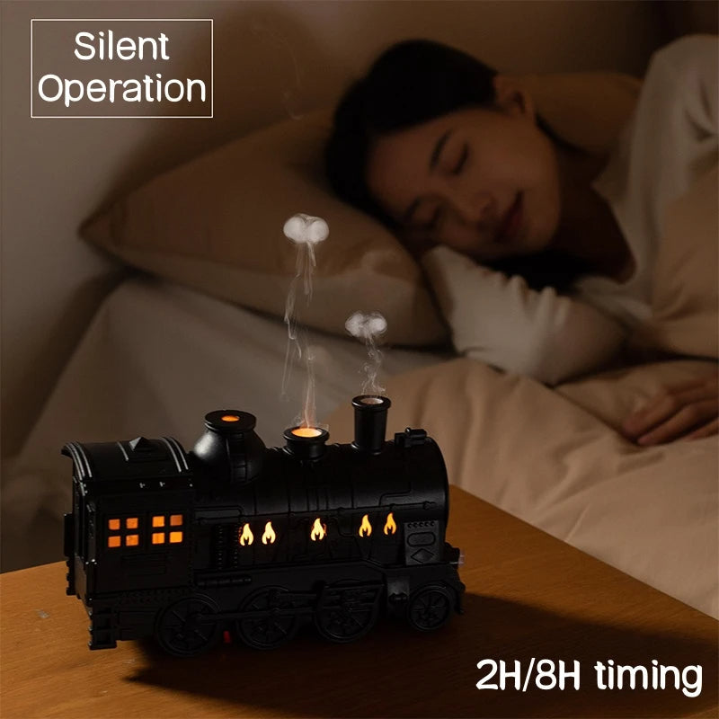 Train Shape Aromatherapy Diffuser with LED Glow Lamp