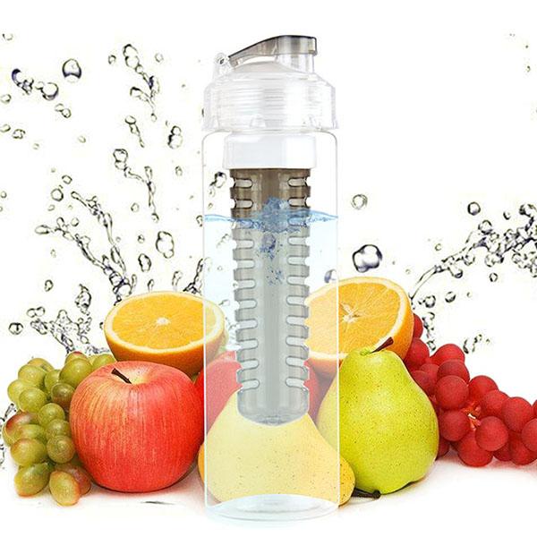 Fruit Infuser Water Bottle 700ml Flip Lid for Flavored Water