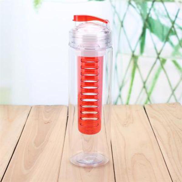 Fruit Infuser Water Bottle 700ml Flip Lid for Flavored Water