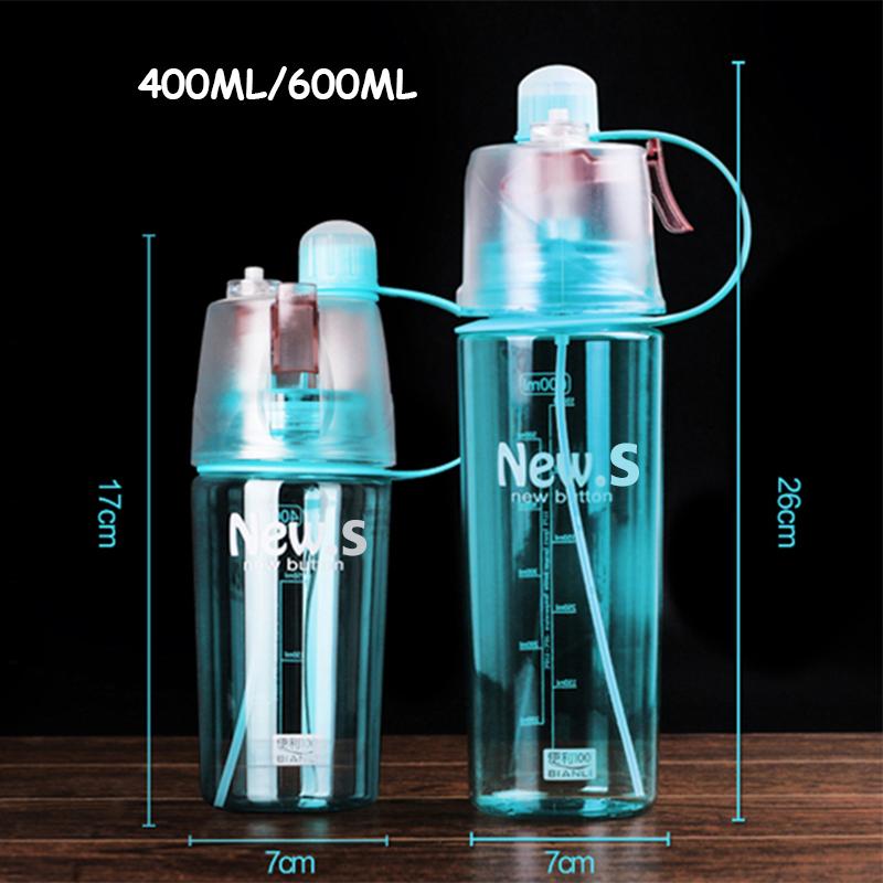 Spray Mist Water Bottle 600ml To Drink and Cool Off