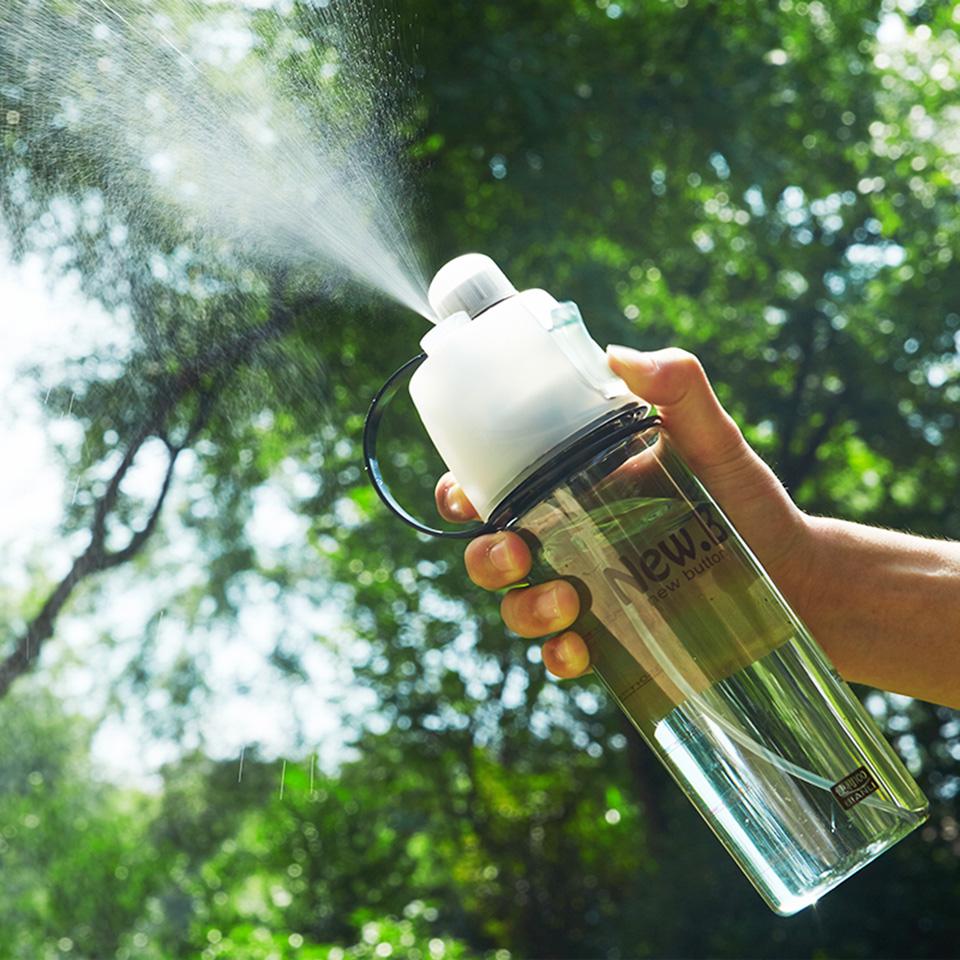 Spray Mist Water Bottle 600ml To Drink and Cool Off