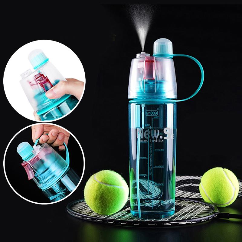 Spray Mist Water Bottle 600ml To Drink and Cool Off