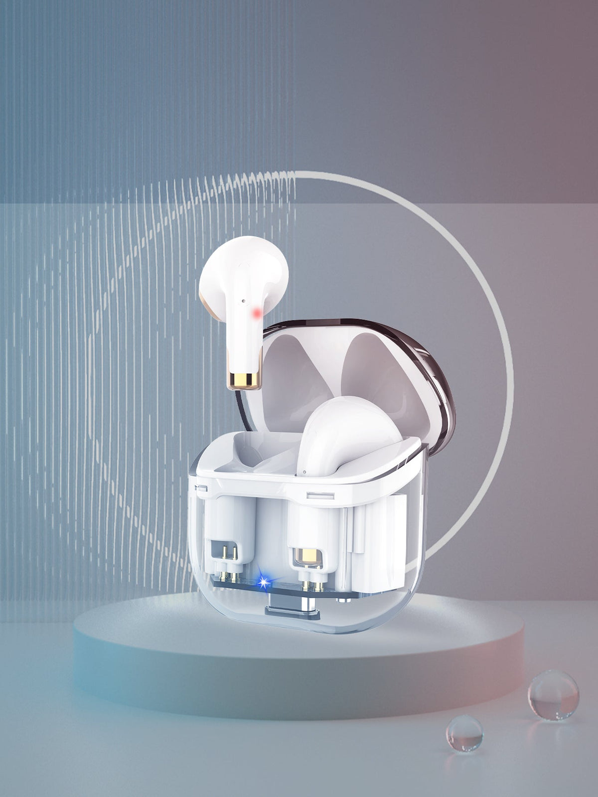 Transparent True Wireless Earbuds with Call Noise Reduction