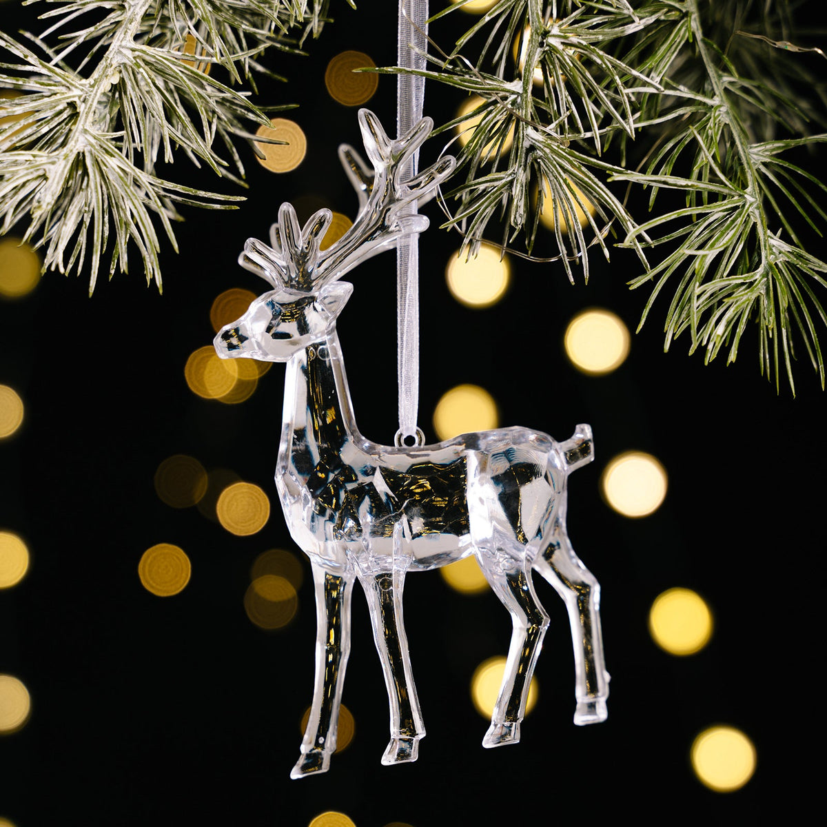 Transparent Elk Ornaments for Elegant Holiday Trees