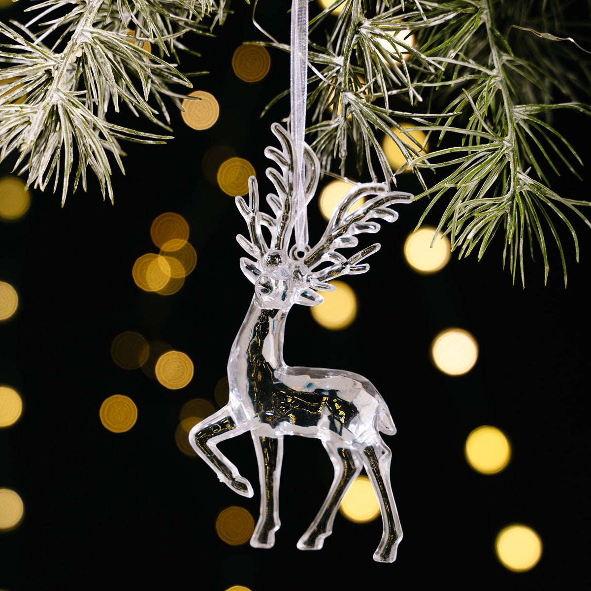 Transparent Elk Ornaments for Elegant Holiday Trees