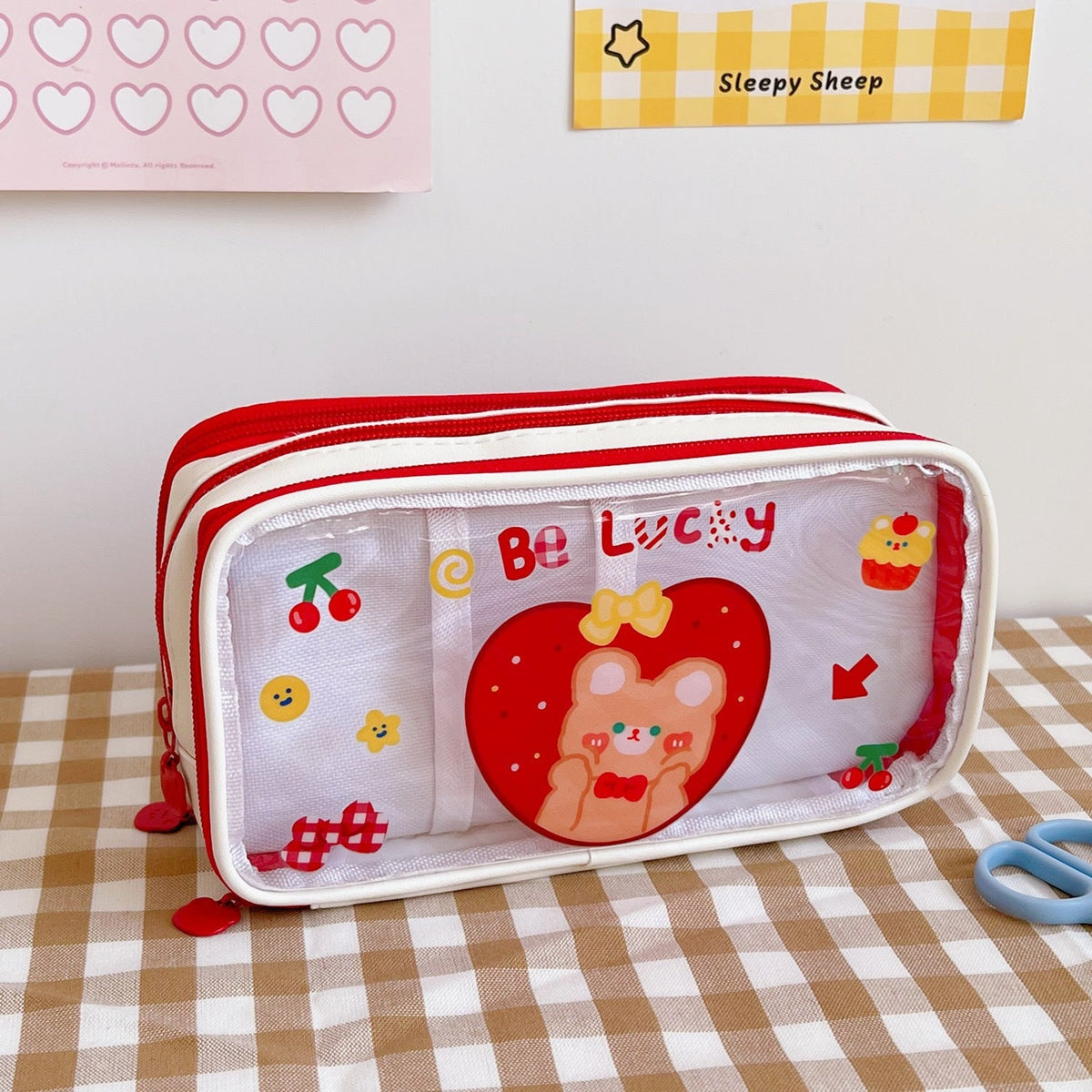 Transparent Pencil Bag with Large Capacity for School