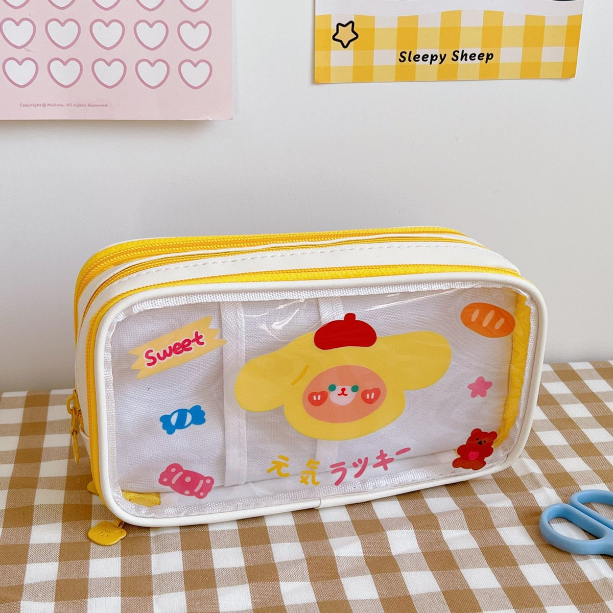 Transparent Pencil Bag with Large Capacity for School