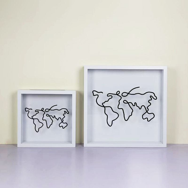 Shadow Box World Map Frame for Displaying Memories