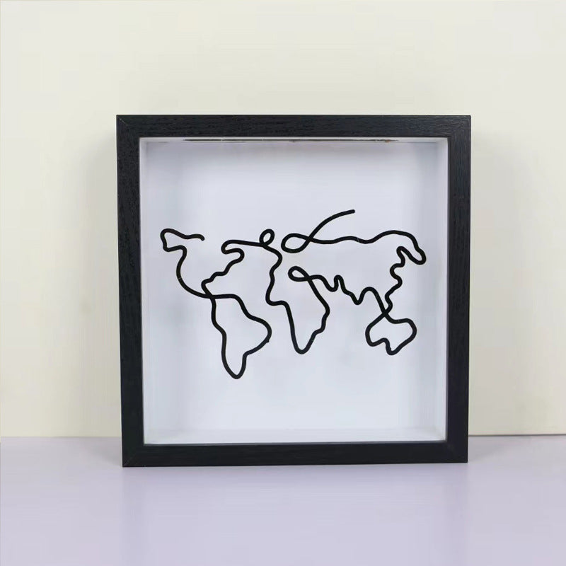 Shadow Box World Map Frame for Displaying Memories