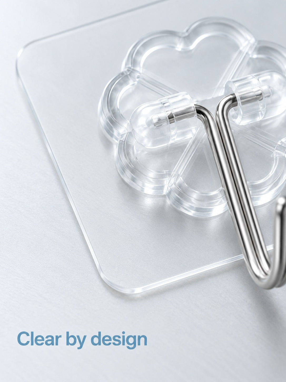 Transparent Sticky Wall Hooks: Drill-Free, No Wall Marks