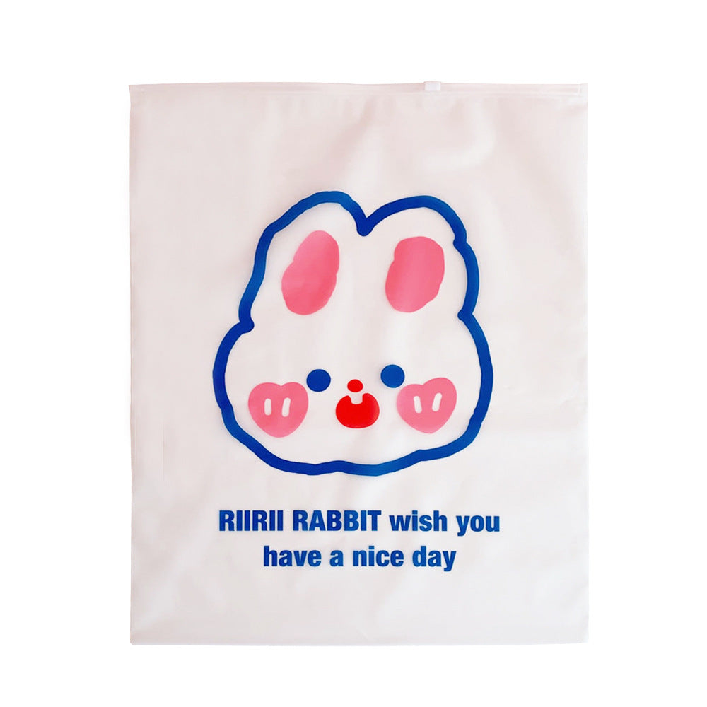 Kawaii Clear Travel Clothes Packing Bags, Zip Seal