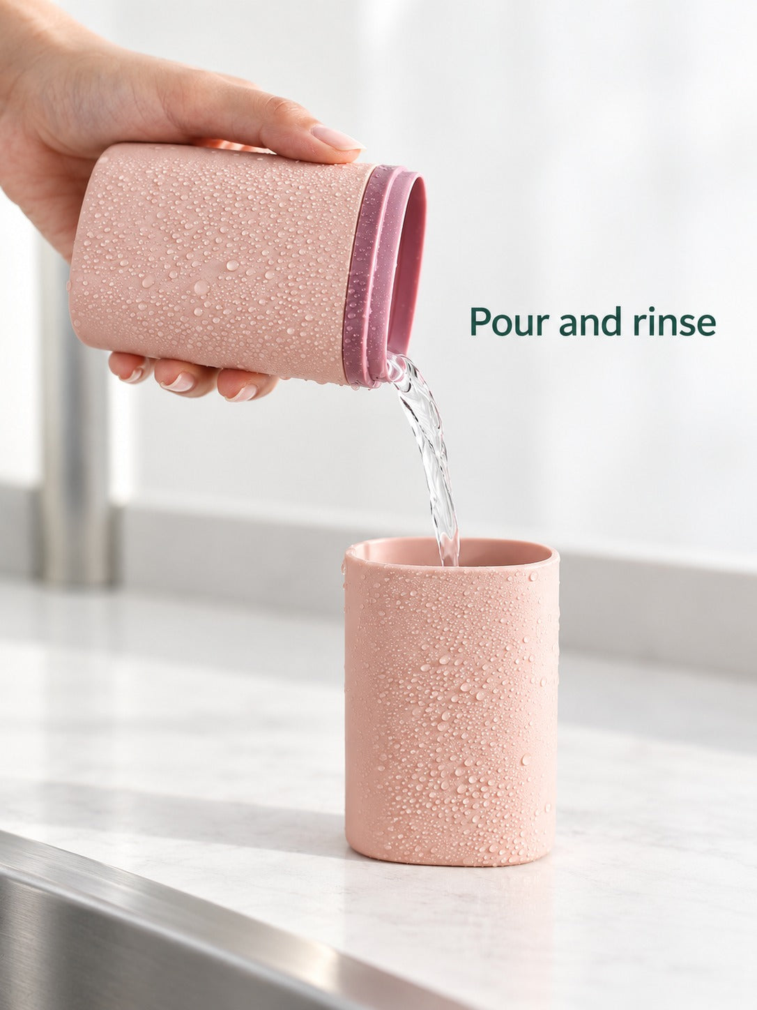 Travel Toothbrush Case with Rinse Cup for Trips Away