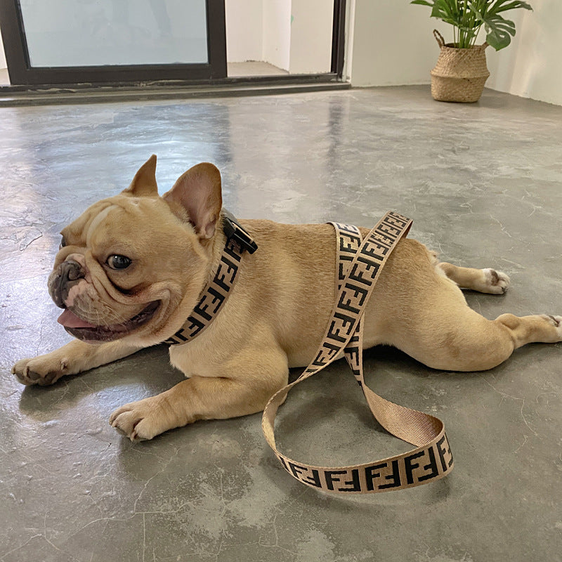Dog Harness and Leash Set for Stylish Daily Walks