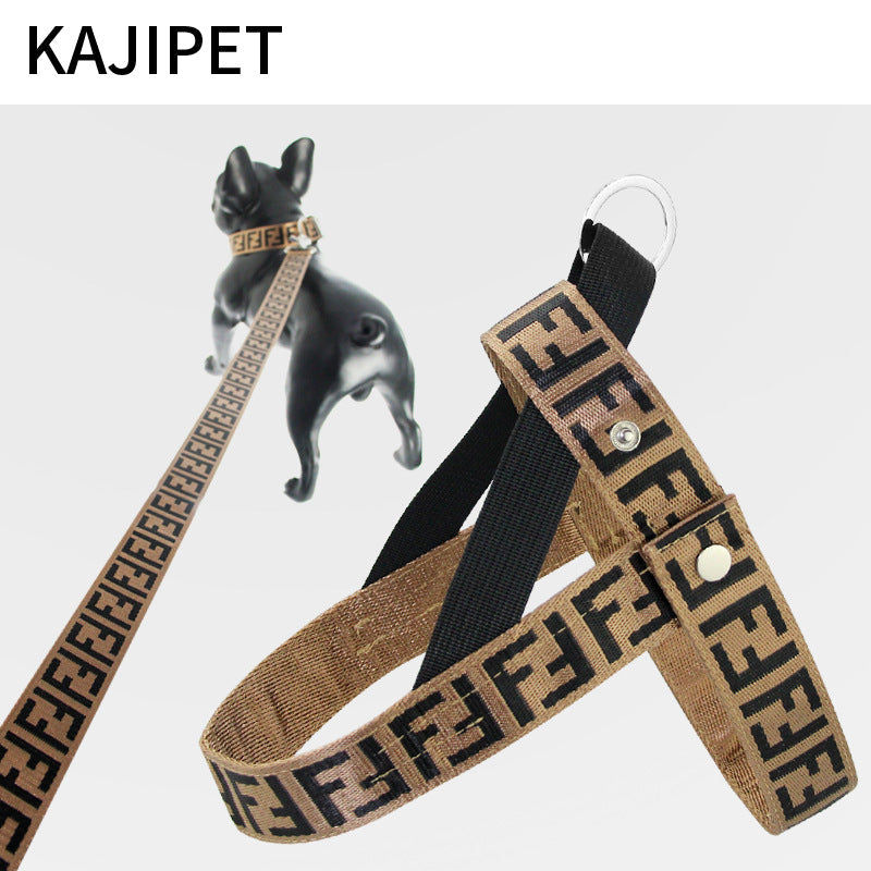 Dog Harness and Leash Set for Stylish Daily Walks