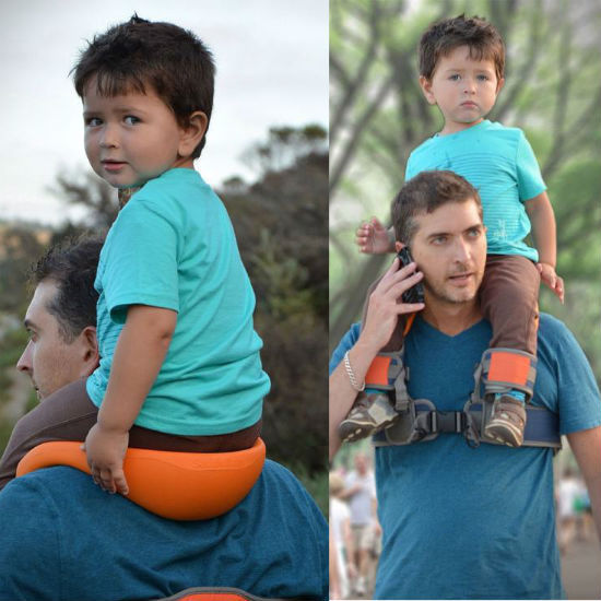 Child Carrier Harness with Hands-Free Saddle Seat Support