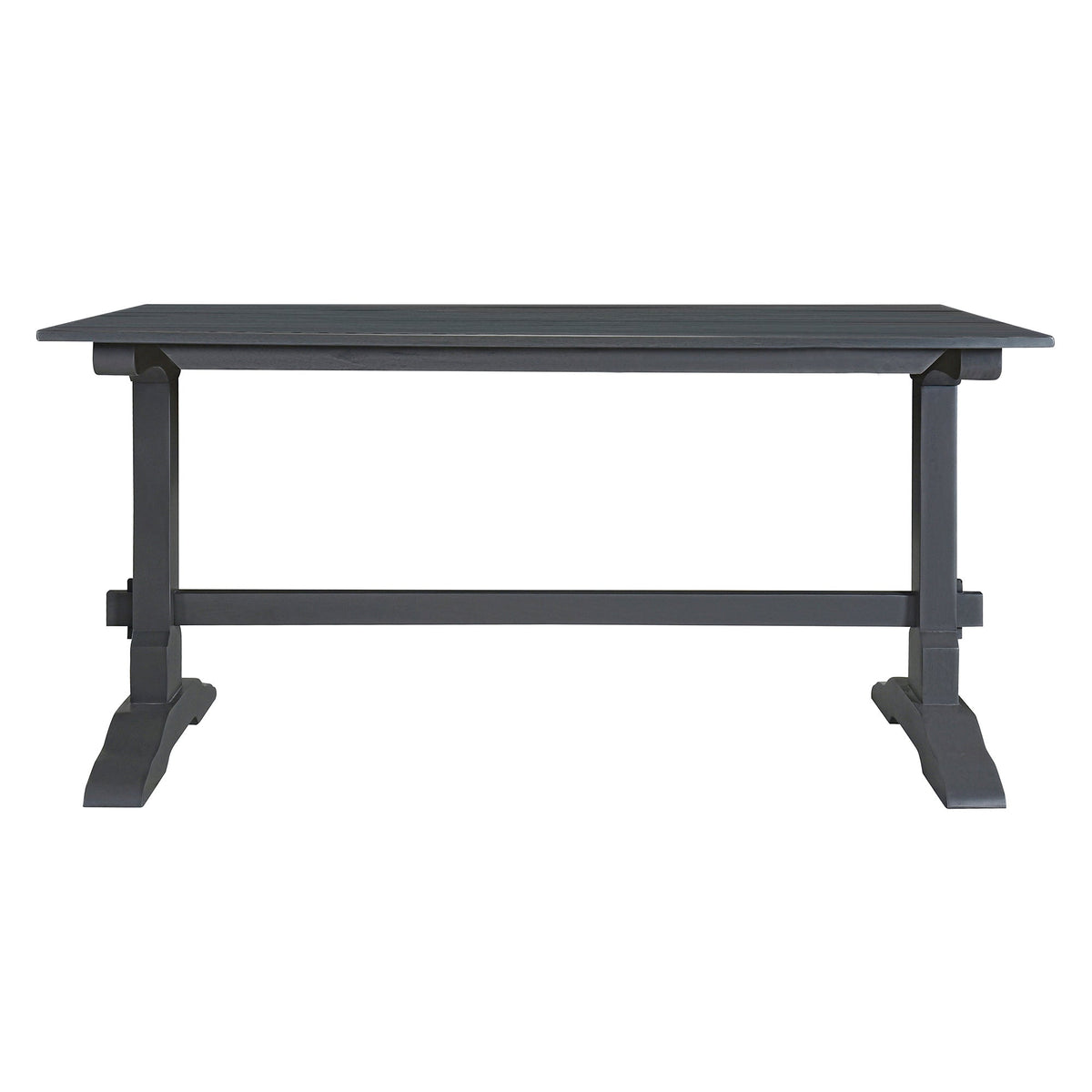 Gray Wood Dining Table Set with 2 Benches for 4 People