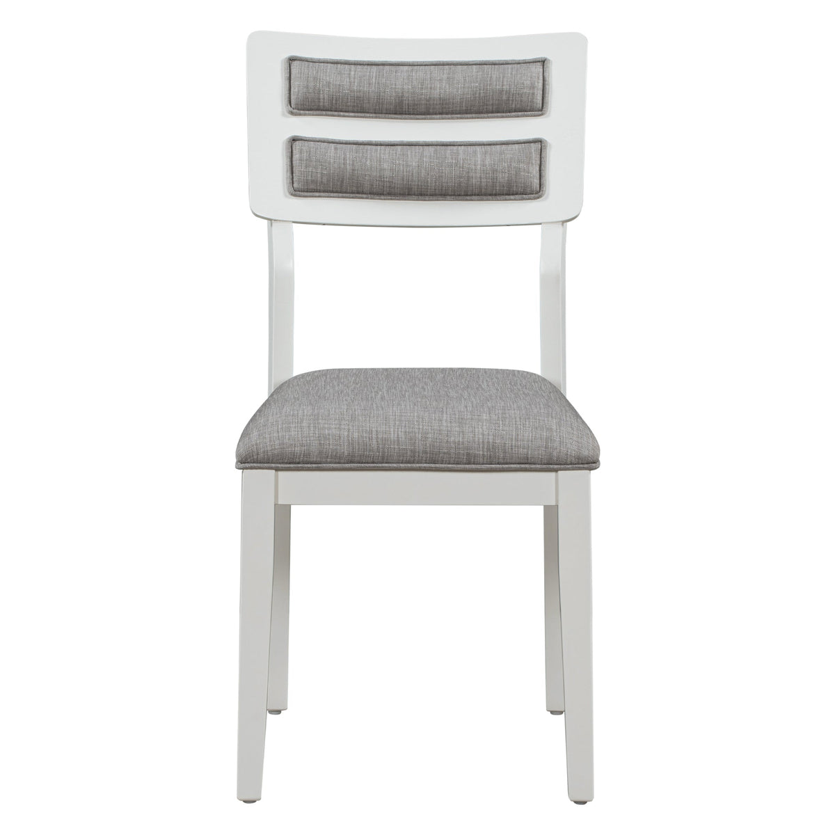 Dining Table Set with Bench, 6-Piece White and Gray